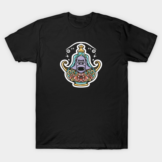 Gorilla in a Genie Bottle T-Shirt by joolsd1@gmail.com